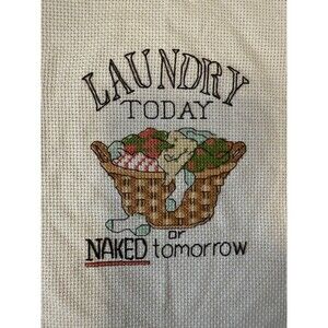 Dimensions "Laundry Today or Naked Tomorrow" counted cross-stitch project